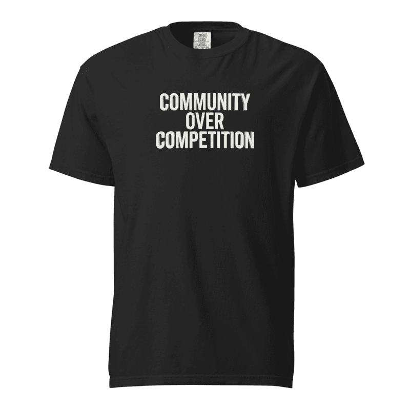 Community Over Competition / Black / S mockup 1