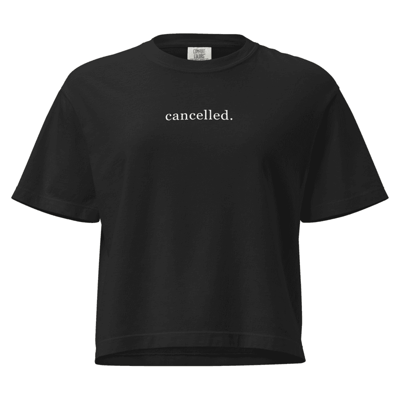 Cancelled - Women's Crop Comfort Colors Tee / Black / S mockup 1